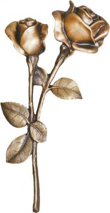 image du produit Tige aux deux roses Bronze