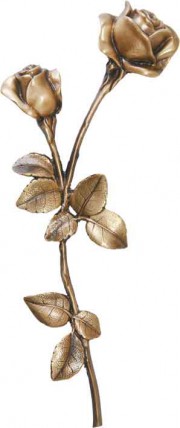image du produit Tige aux deux roses Bronze