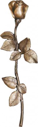 image du produit Branchette de rose avec bouton Bronze