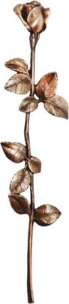 image du produit Branchette de rose avec bouton Bronze