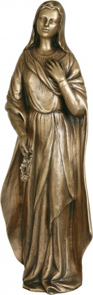 image du produit Vierge à la rose Bronze ronde-bosse