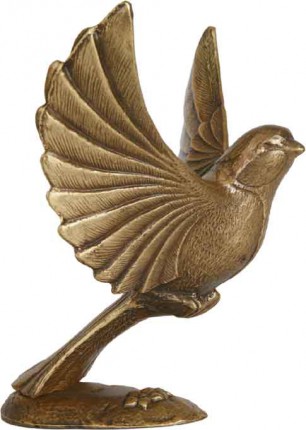 image du produit Moineau sur socle Bronze